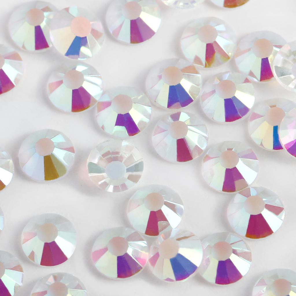 Flatback Loose Rhinestones Glass Glue on Eco-Friendly 12 Facets Bulk 1440pcs for Nail Art