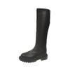 Fashion Knee-High Boots Casual Women Shoes 2024 Winter New Mid-heels Goth Chelsea Boots Gladiator Chunky Fashion Boots Mujer
