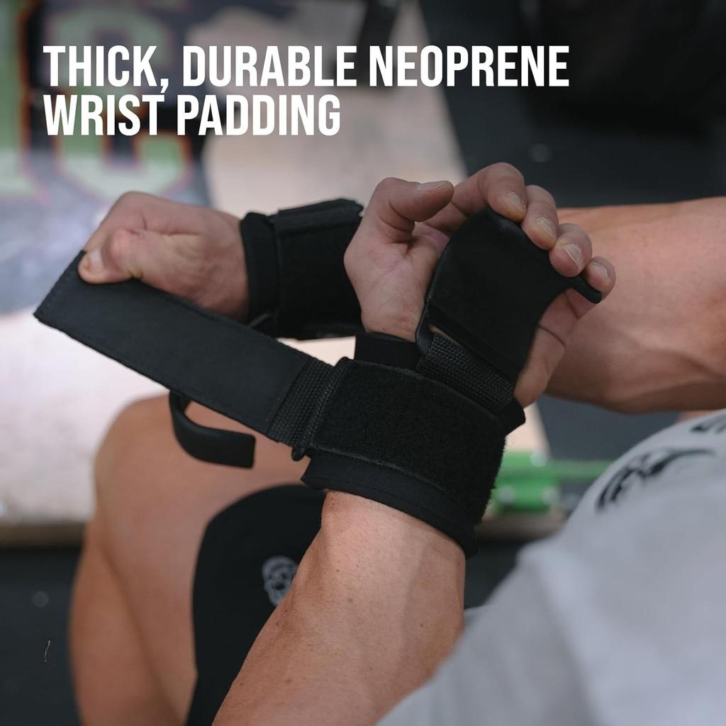 Крюки для поднятия тяжестей (Пара), Сверхпрочные силовые кистевые ремни Поддержка кистей рук для становой тяги, подтягиваний, шрагов - Гимнастические перчатки для мужчин и женщин