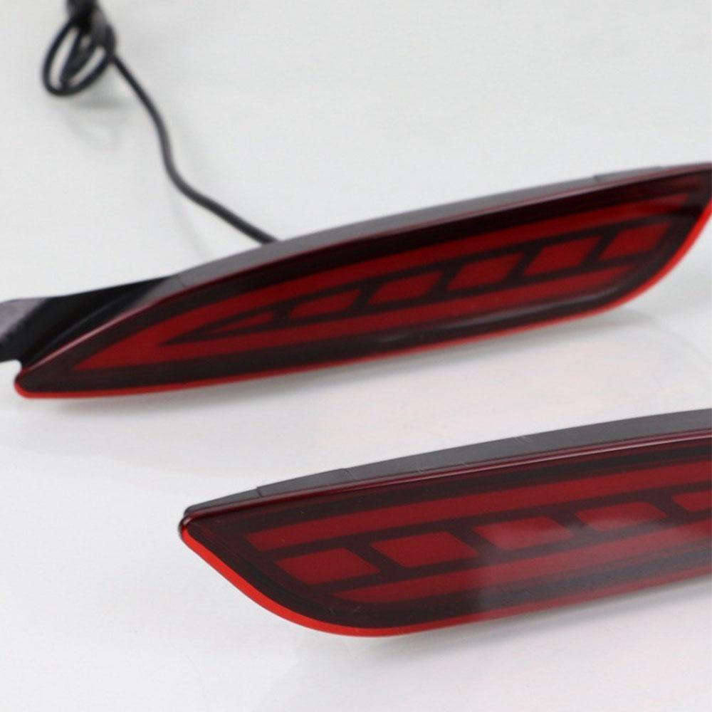 2Pcs For 19-22 Mazda 3 Hatchback Rear Bumper Reflector Fog Brake Indicator Light