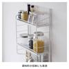 HEIAN SHINDO Кухонная раздвижная полка-стойка с поддоном и вешалкой Матовая Высота Ширина Набор Heian Shindo Kogyo, Средний, Белый, 70-105см, 39.5см, SPL-2WH,