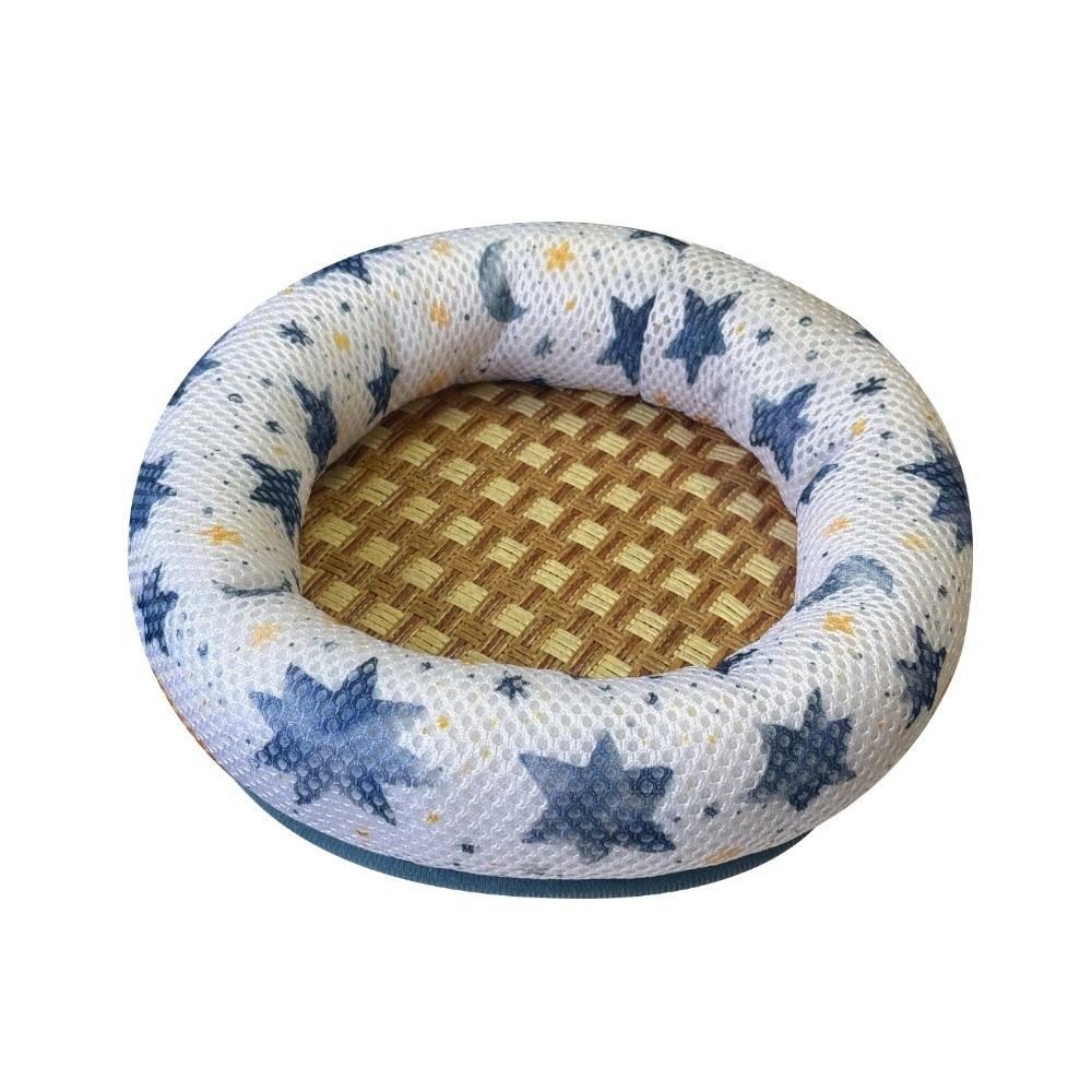 Round Hamster Cooling Bed Non-Slip Bottom Small Pet Cushion Pet Sleeping Mat Indoor Pet Bed