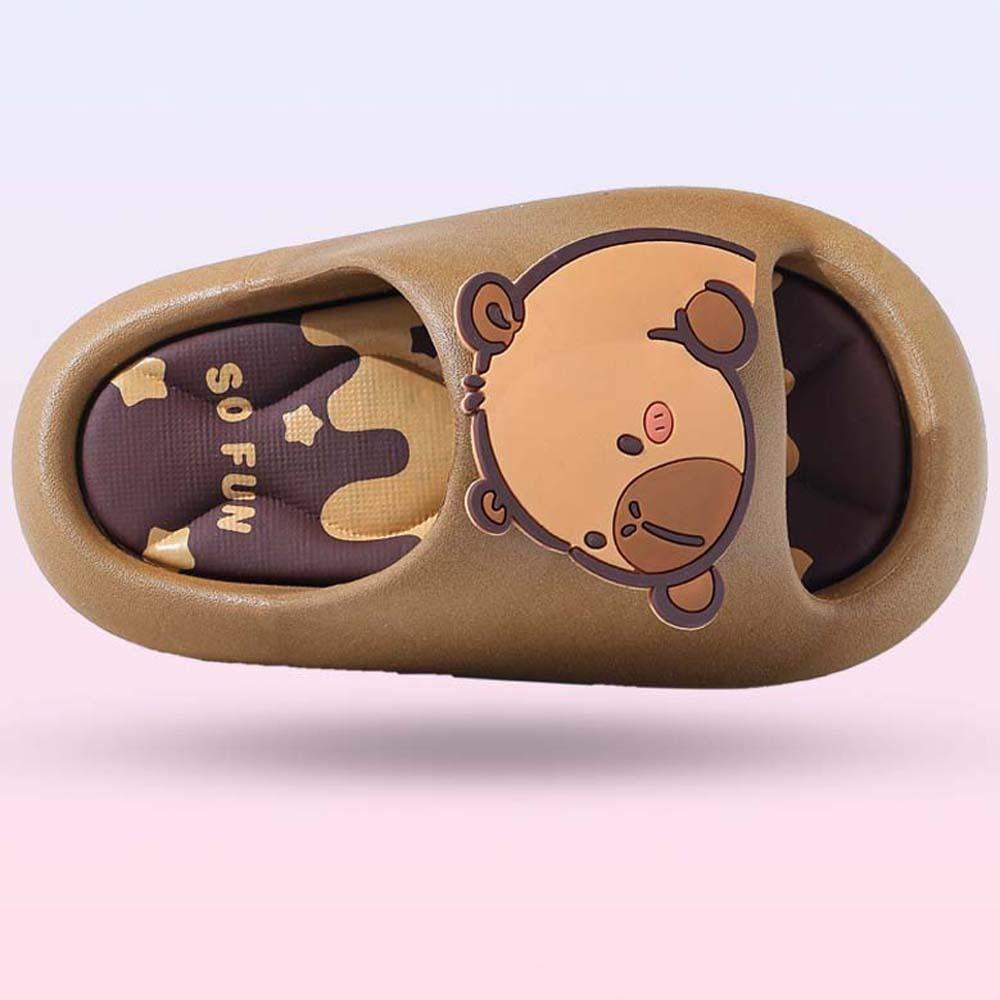Симпатичные тапочки из ПВХ в виде капибары, противоскользящие детские сандалии для ванной, тапочки с изображением животных из мультфильмов