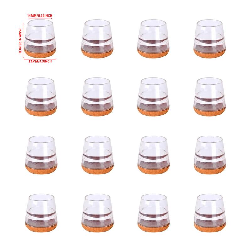 16 шт., резиновые накладки на ножки стола, колпачки на ножки стула, круглые квадратные защитные коврики для пола, мебельные накладки, ползунки с обернутым фетровым дном