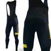 Mens Cycling Bib Tights Winter Thermal Windproof Bike Pants With Breathable Lycra Fabric