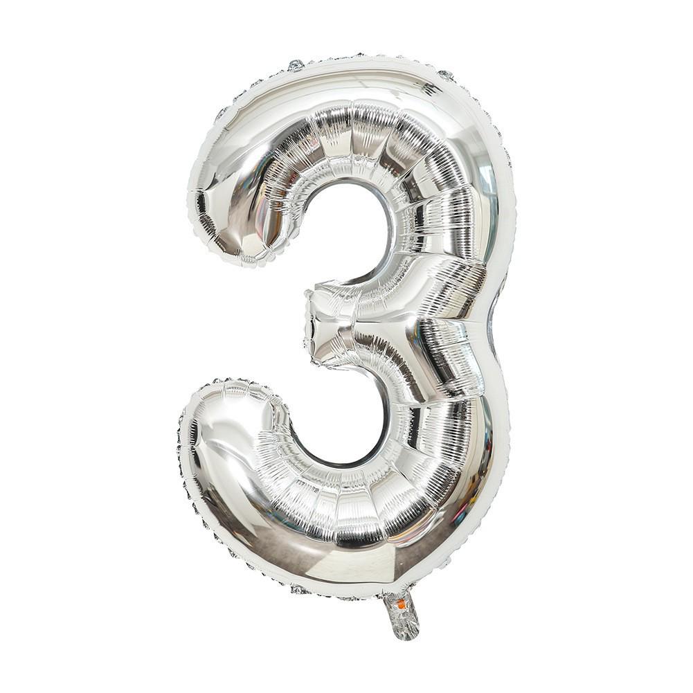 32-Inch US Number Birthday Party Balloons - Individual Aluminum Film