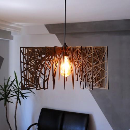 Деревянная люстра, подвеска