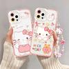 Transparent Hello Kitty Bracelet Casing For OPPO Realme C85 Pro C75 C71 C63 C61 C65 C53 C65 C67 C53 C55 C35 5G  INS Phone Case