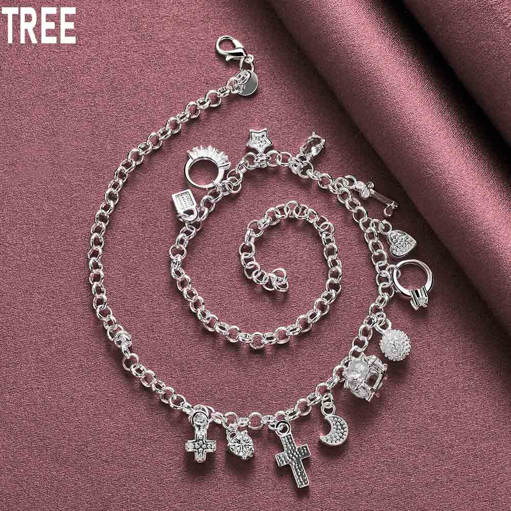 Ожерелье со звездой и замком из стерлингового серебра 925 пробы и циркония AAA, модные свадебные украшения