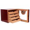 Large Capacity Cedar Wood 4 Drawer Cigar Humidor Cabinet Box with Humidifier Hygrometer