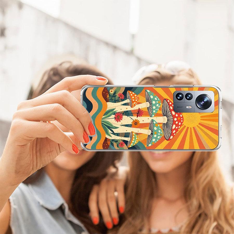 Чехол для телефона Boho Hippy Mushroom Sunrise для Redmi Note 15 Pro 5G 14 13 12 Pro Plus 11 11T 11E 11S 10 Pro 10S 9 9S Чехол Cell Clea