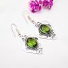 Серьги с драгоценными камнями из перидота, серьги из чистого серебра 925 пробы, серьги ручной работы с камнями по месяцу рождения, подарок для него