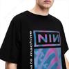 NIN Американская индастриал-рок-группа Nine Inch Nails Черные футболки Репринт Мужские Женские Повседневные С круглым вырезом Хлопок Унисекс Футболки для фанатов