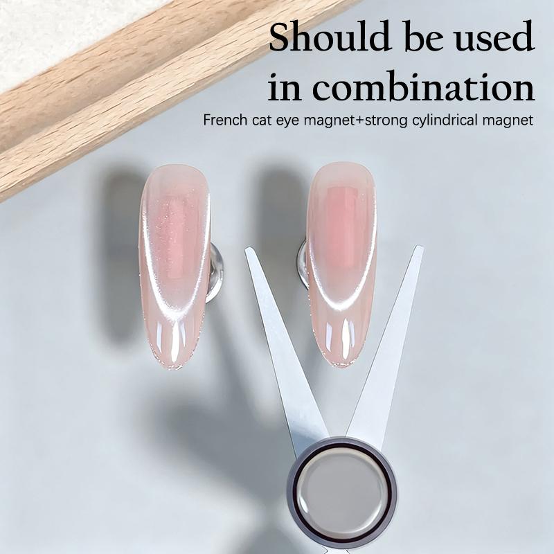 New French Dual Ended French Cat Eye Magnet Tool Y-Shaped Plate Magnetic Auxiliary Tool Gel Polish Magnet Rod Tool DIY