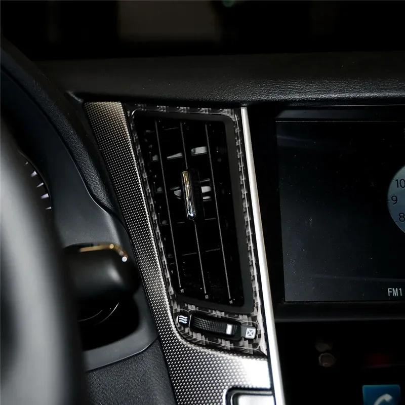 Подходит для Infiniti Q50 Q60 2014-19 карбоновое волокно салон кондиционер вентиляционное отверстие выпускное отверстие отделка крышка автомобильный стилист наклейки аксессуары