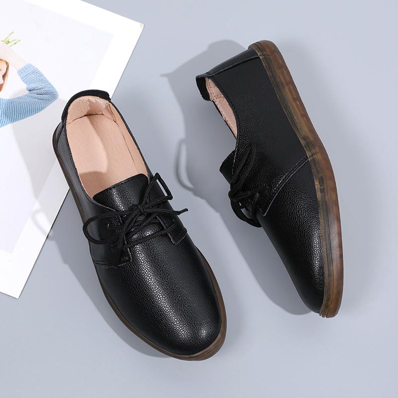 Женские белые туфли на плоской подошве, мокасины для вождения, повседневные черные туфли для ходьбы в стиле минимализма для мам, большой размер