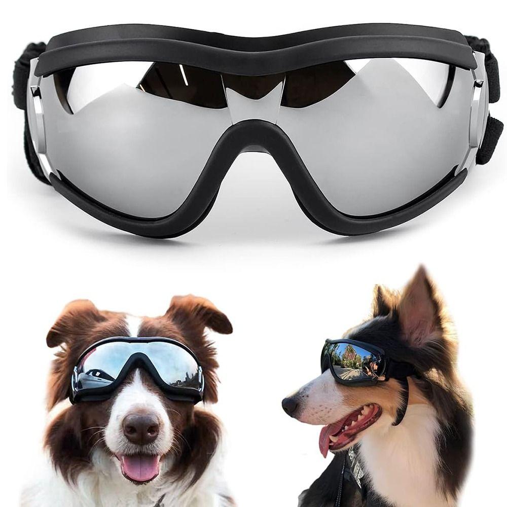 Adjustable Strap Dog Sunglasses Anti-Fog Pet Glasses Dog Eye Wear Protection Medium Large Dogs