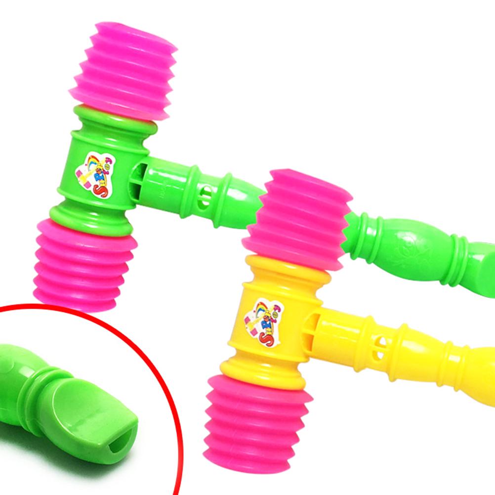 25Cm Plastic Whistle Training Toddler Baby Kids Handle Hammer Noisy Whistle Toys