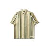 Li Ning Badfive Basketball Series Casual Breathable Striped Loose Short Sleeve Shirt Men Shirts Yellow ASHR051-1