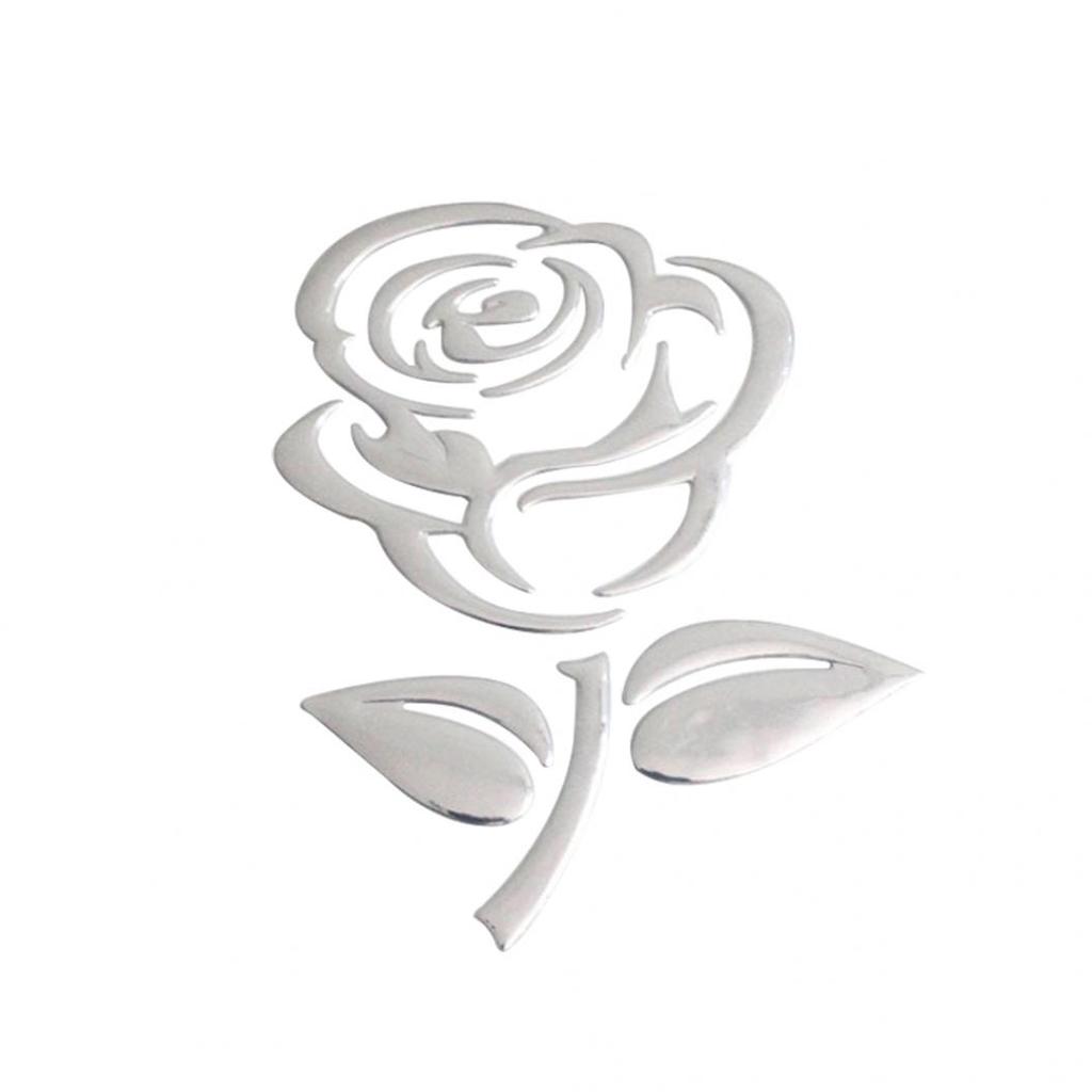 Fashion Rose Flower Car Vehicle Light Lamp Brow Decor Rearview Mirror Sticker