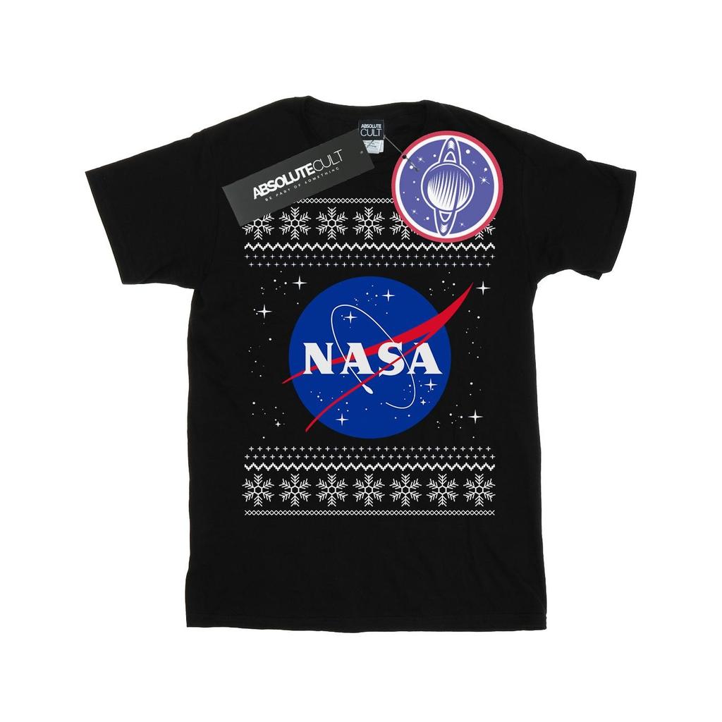 NASA Womens/Ladies Classic Fair Isle Cotton Boyfriend T-Shirt