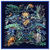Silk Scarf Women Large Shawl Plant Jungle Tiger Elephant Stoles Square Bandana Luxury Kerchief Hijab Scarf Female Foulards 130CM