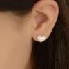 FANTASTIC PLANET mini pearl heart earrings