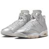 PSG x Jordan Air Jordan 6 Износостойкие Высокие Винтажные Баскетбольные Кроссовки Мужские Серебристые IQ5135-001