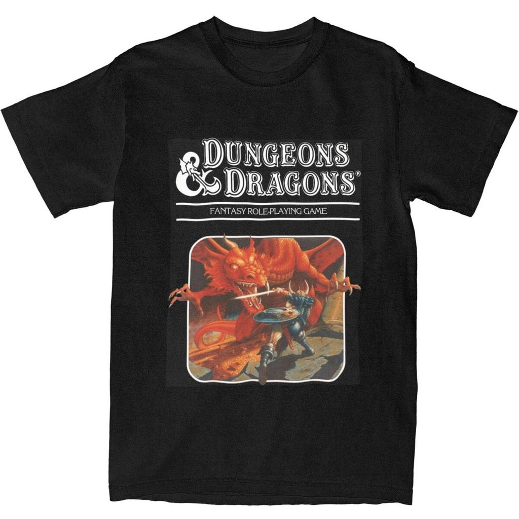 Мужские футболки Dungeons & Dragons Базовый набор artwork Чистый хлопок Верхние футболки Летние Забавные С коротким рукавом Круглый вырез Хиппи Принт Большой размер