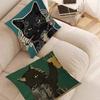 Black Drink Cat Vintage Posters Pillow Gift Home Office Decoration Bedroom Sofa Car Cushion Cover Case 45X45