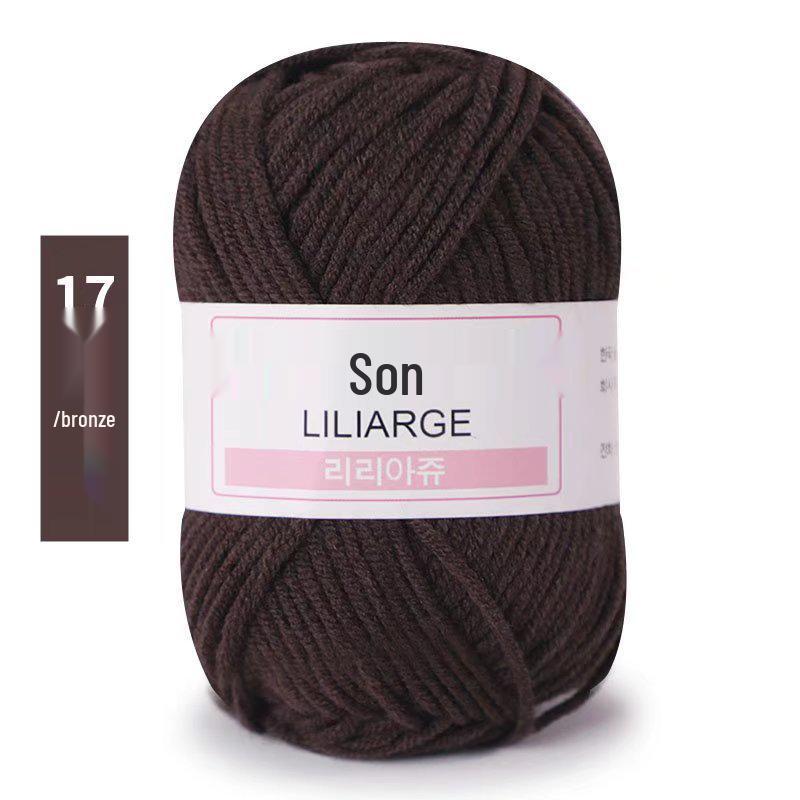 4-Ply Milk Cotton Yarn for Scarf, Doll, Bag, Medium-Thick Baby Crochet & Knitting DIY Material