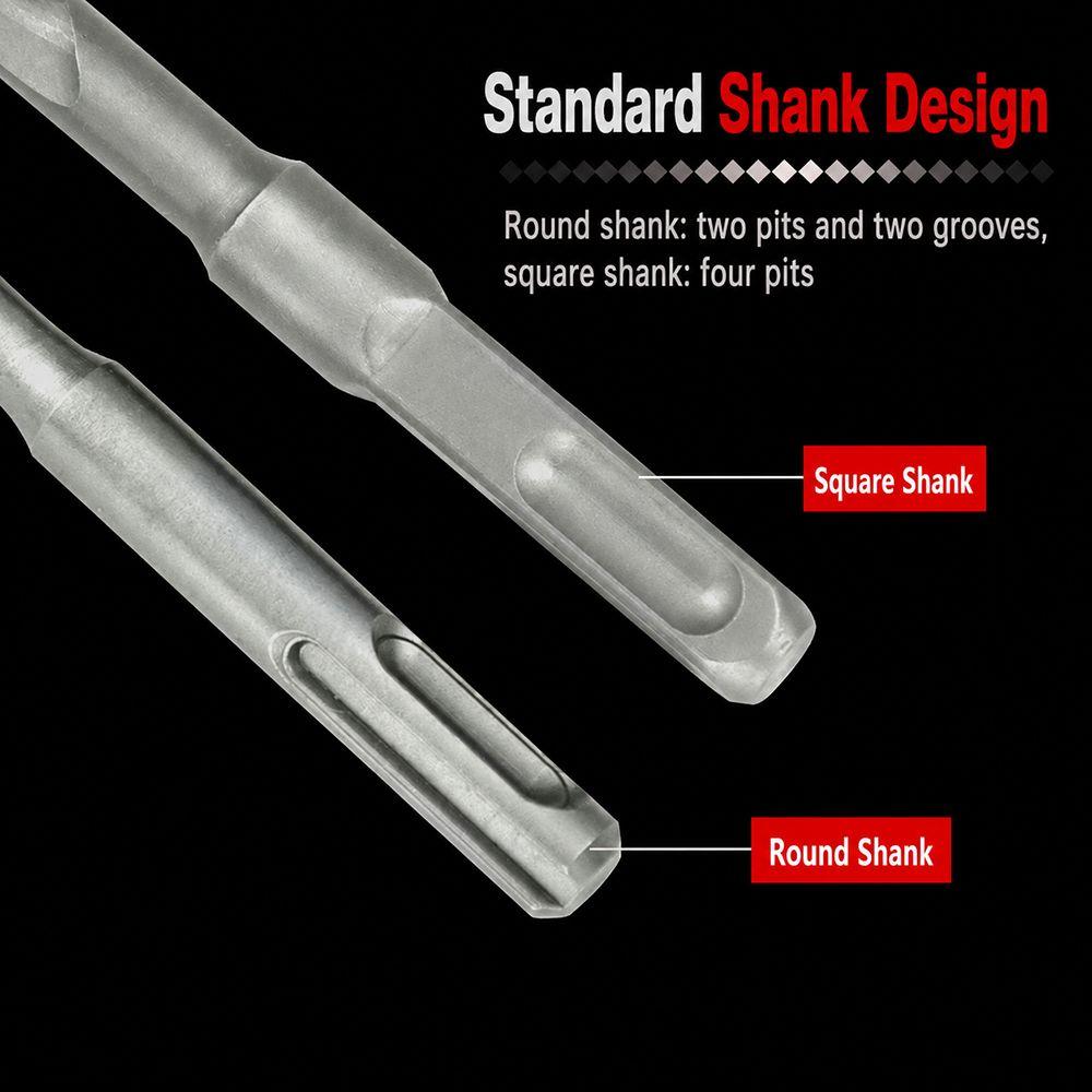 1Pcs Square Shank SDS Plus Masonry Drill Bit Electric Hammer Drill Bit For Rotary Hammer Drilling