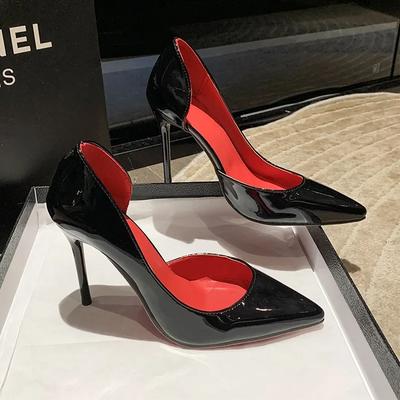 Модная женская обувь 2025 Новые туфли-лодочки с неглубоким острым носком Женские туфли на высоком каблуке Модные слипоны Офис и карьера Платье для вечеринки Сексуальные туфли больших размеров