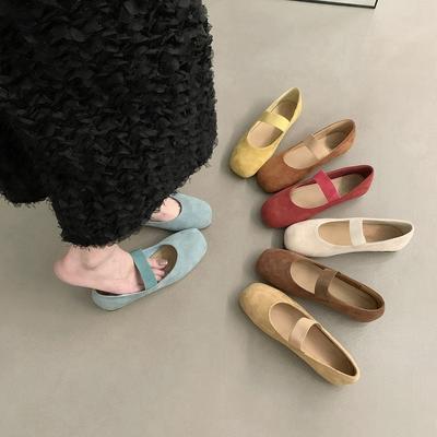 Маленькие красные туфли-лодочки в стиле ретро на плоской подошве, туфли-феи, новые летние балетки 2024 года с юбкой, туфли Мэри Джейн