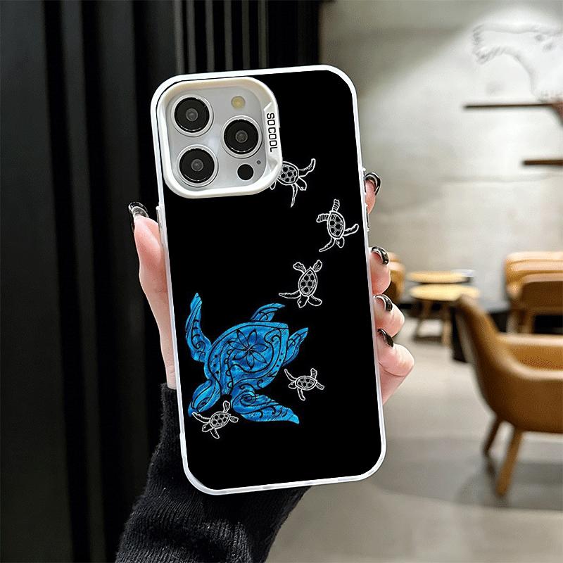 Мультяшная Морская Черепаха Ударопрочный Чехол для Телефона для iPhone 17 Air 16 16E 15 Pro Max 14 Plus 13 Mini 12 Задняя Крышка Противоударный Funda