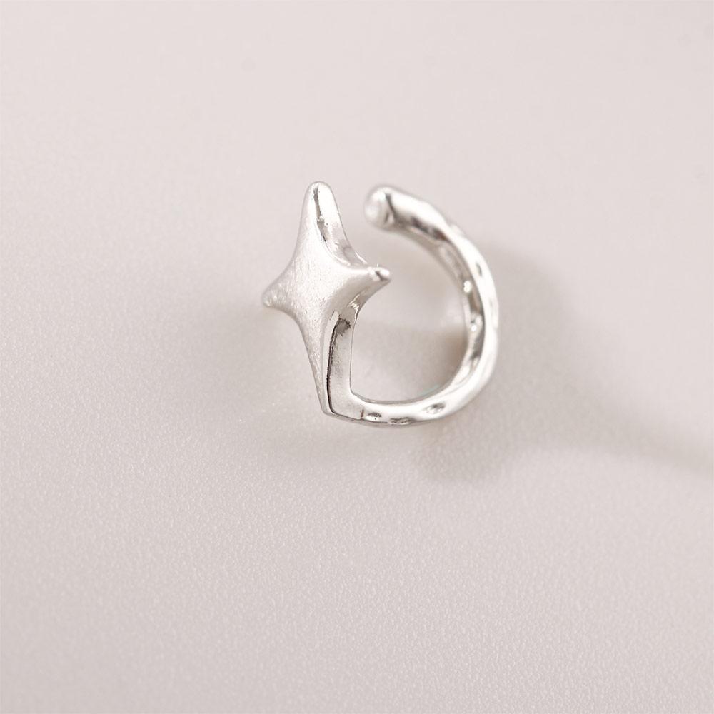 Fashion Jewelry Ear Cuff Silver Color Cartilage Stud Star Ear Clips Korean Style Women Earrings