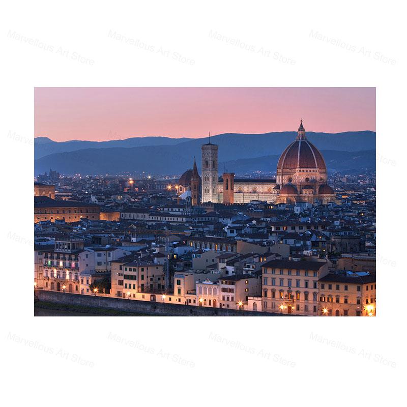 Masjid Al Aqsa and Dome of The Rock Canvas Painting Realist Mosque Posters Prints Muslim Wall Art Pictures for Room Home Decor