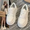 Fashion 2024 New Women's Casual Sports Shoes Breathable Women's Sports Walking Running Thick Sole Solid Color Vulcanized Shoes