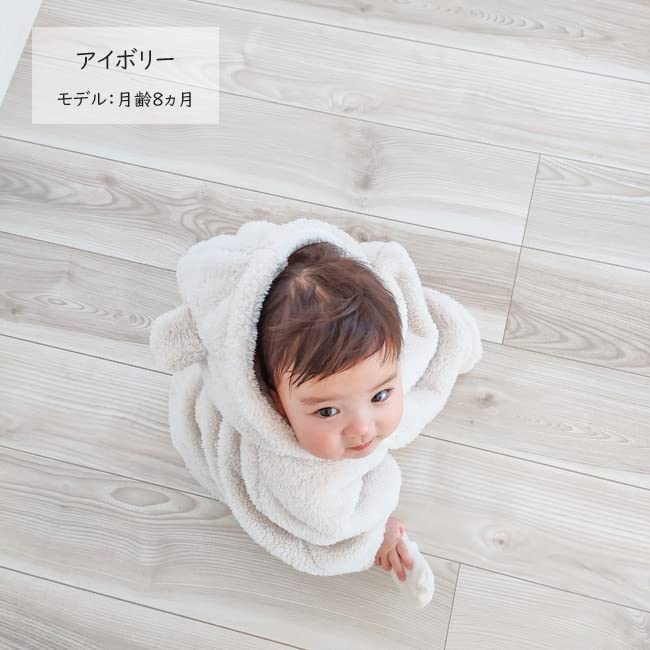 Детское пончо, носки, коробка, подарочный набор для новорожденного в лавандовом и коричном цвете [Kufuu] & (Слоновая кость) -