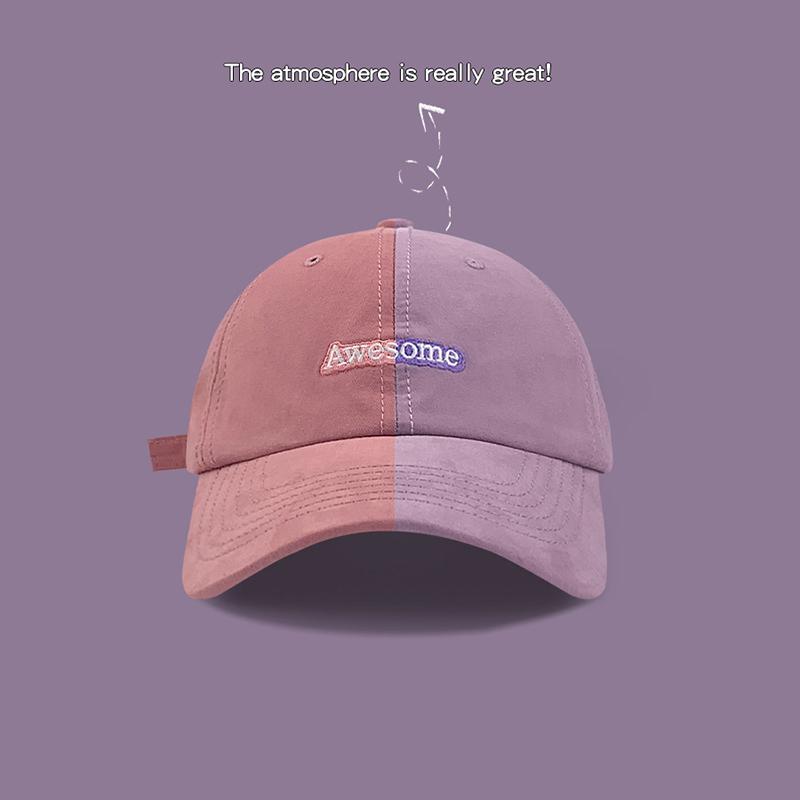 Fashion Solid Color Baseball Hat for Women Summer Cotton Letter Embroidery Peaked Duck Tongeu Cap Girls Casual Sports Hat