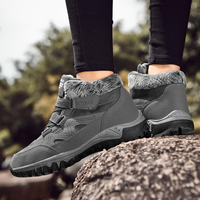 Женские зимние плюшевые зимние ботинки, нескользящие кроссовки для активного отдыха, женские теплые водонепроницаемые ботинки, модная теплая зимняя обувь