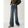 JOOOZE Винтажные потертые джинсы с высокой талией, зауженные к низу (bootcut)