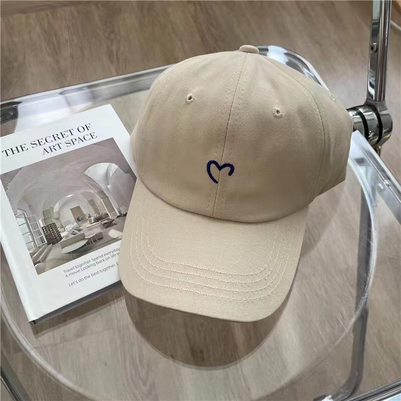 Простая вышивка любовь бейсболка детская летняя тонкая солнцезащитная солнцезащитная белая кепка большой обхват головы универсальный тренд