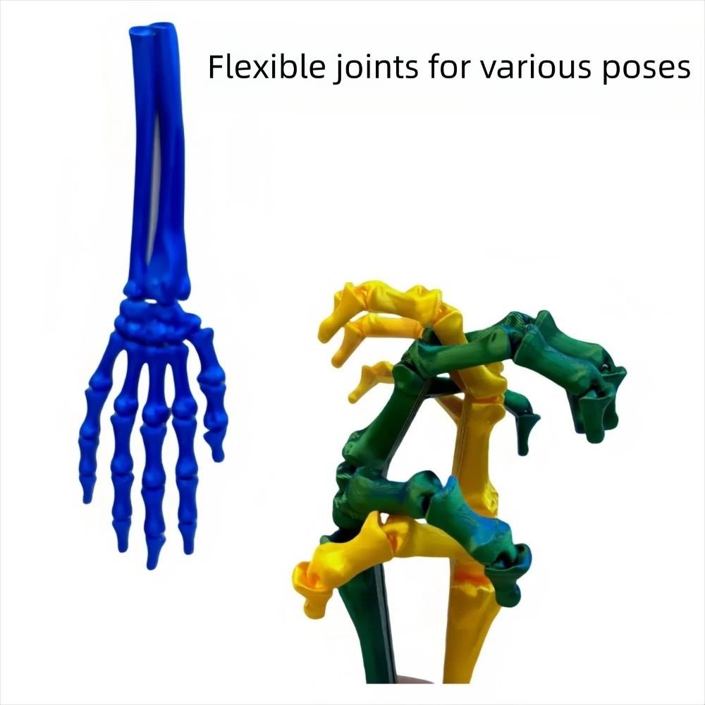 2PCS 7 Colors Simulated Skeleton Palm PLA Halloween Skull Hand Table Ornament