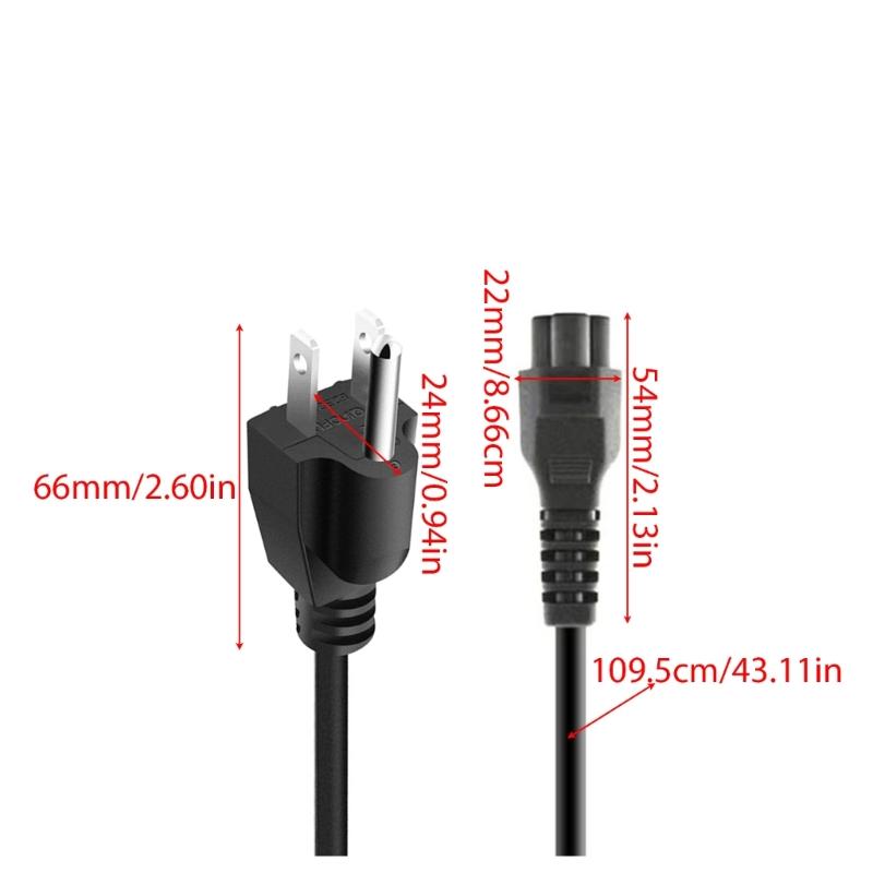 Power Cable Cord with 3Pin Prong Cloverleaf Connectior for Laptop Notebook Scanner Printer Power Supply 1.2m 4ft