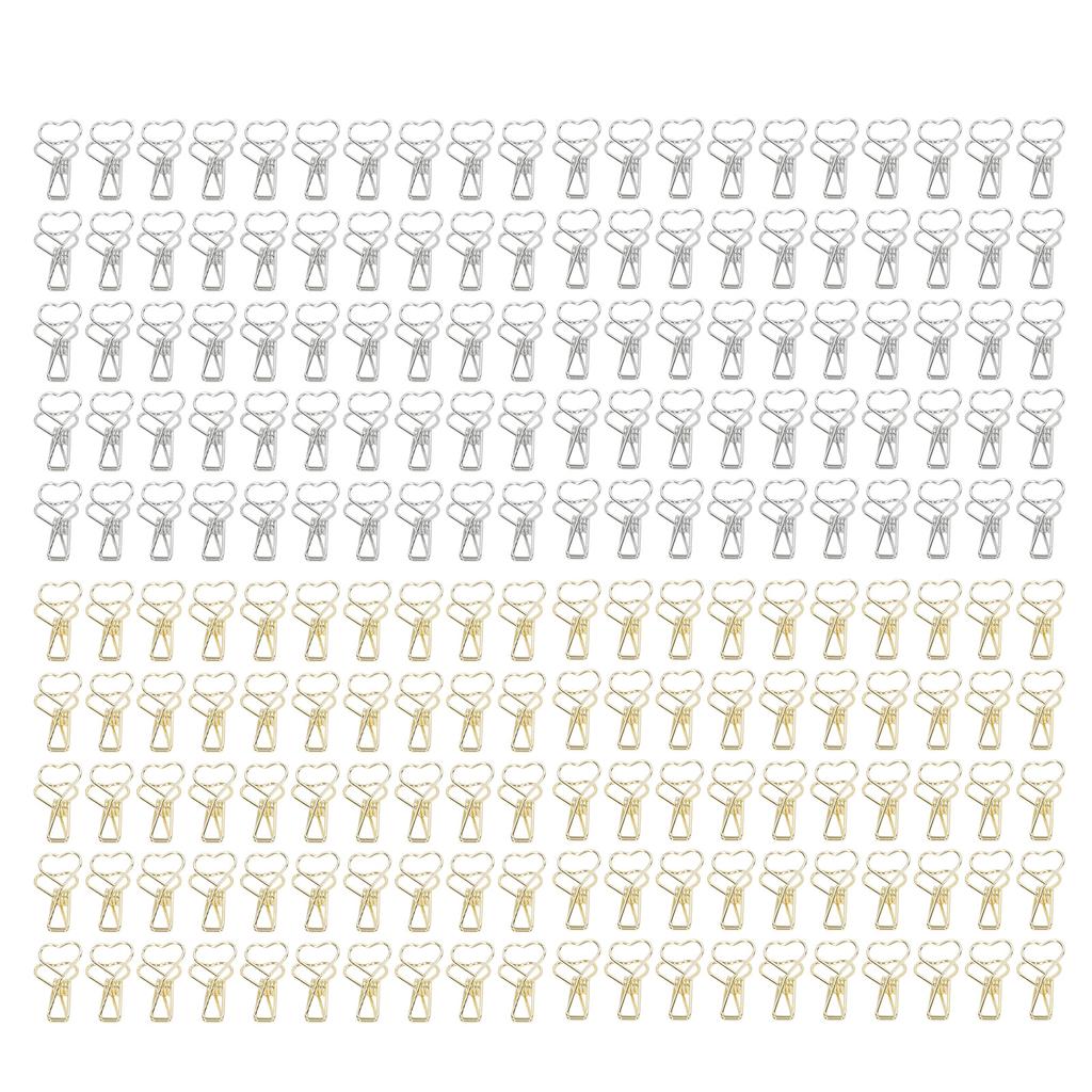 100 шт. клипсы в форме сердца с длинным хвостом металлические железные полые мини-зажимы для D