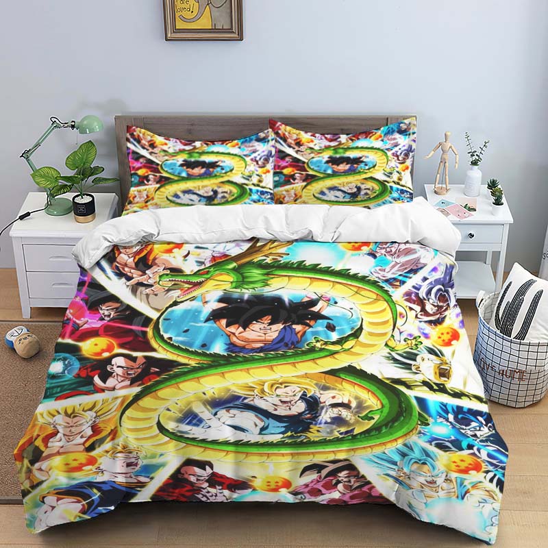 The Dragon Ball Three-piece Bedding Set (including One Duvet Cover and Two Pillowcases) Is The Perfect Holiday Gift.