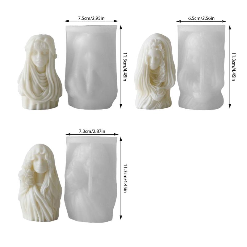 Гибкая Прочная Силиконовая Форма Домашний Аксессуар Портативная для Фигурки Богини Гипсовое Искусство Легко Моющаяся Захват Деталей