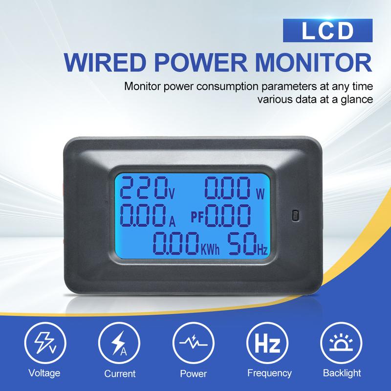 AC 110-250V 100A 20A Digital Voltage Meters indicator Power Energy Voltmeter Ammeter Current Amps Volt Wattmeter Tester Detector