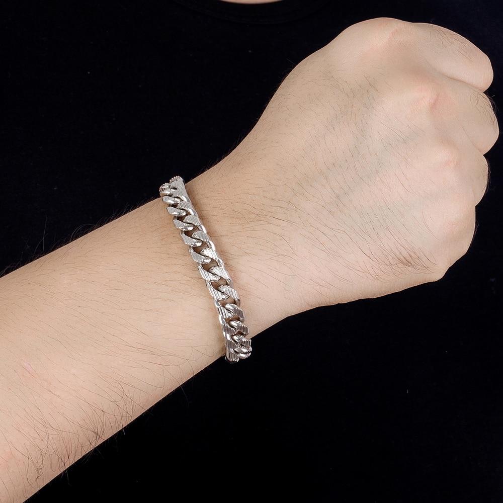 925 Sterling Silver Men's Stylish Viking Cuban Chain Bracelets Rock Punk Charm Classic Male Wrist Jewelry Gift